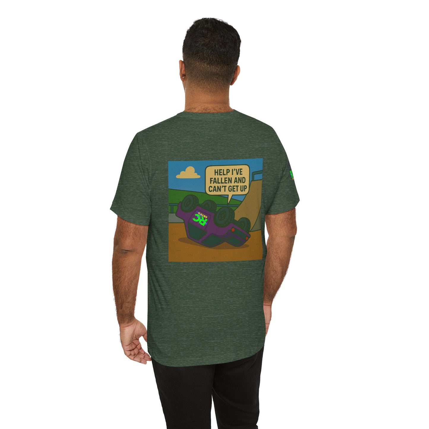 Help I've Fallin and can't get up Jump Unisex Jersey Short Sleeve Tee