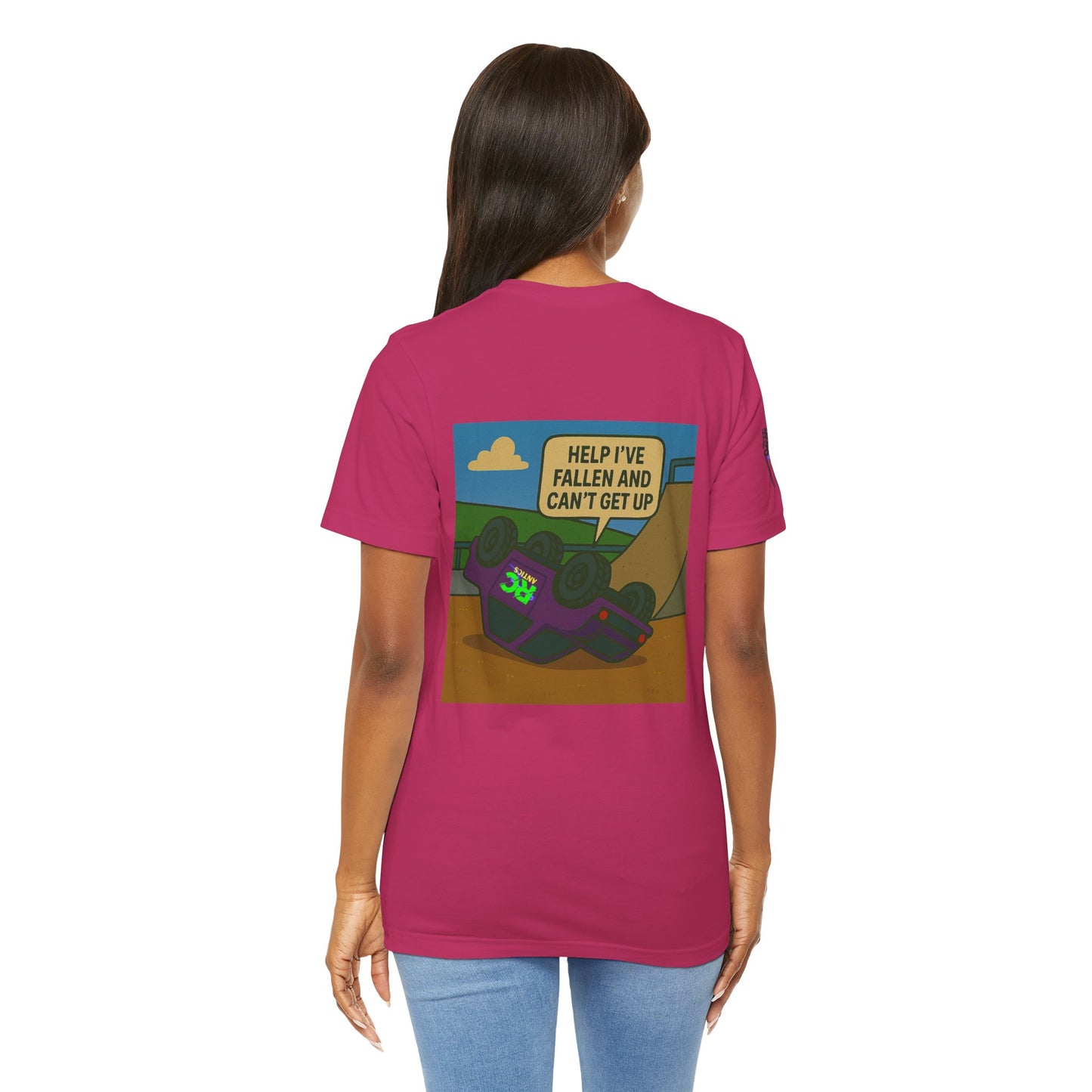 Help I've Fallin and can't get up Jump Unisex Jersey Short Sleeve Tee