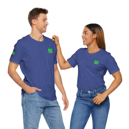 Help I've Fallin and can't get up Jump Unisex Jersey Short Sleeve Tee