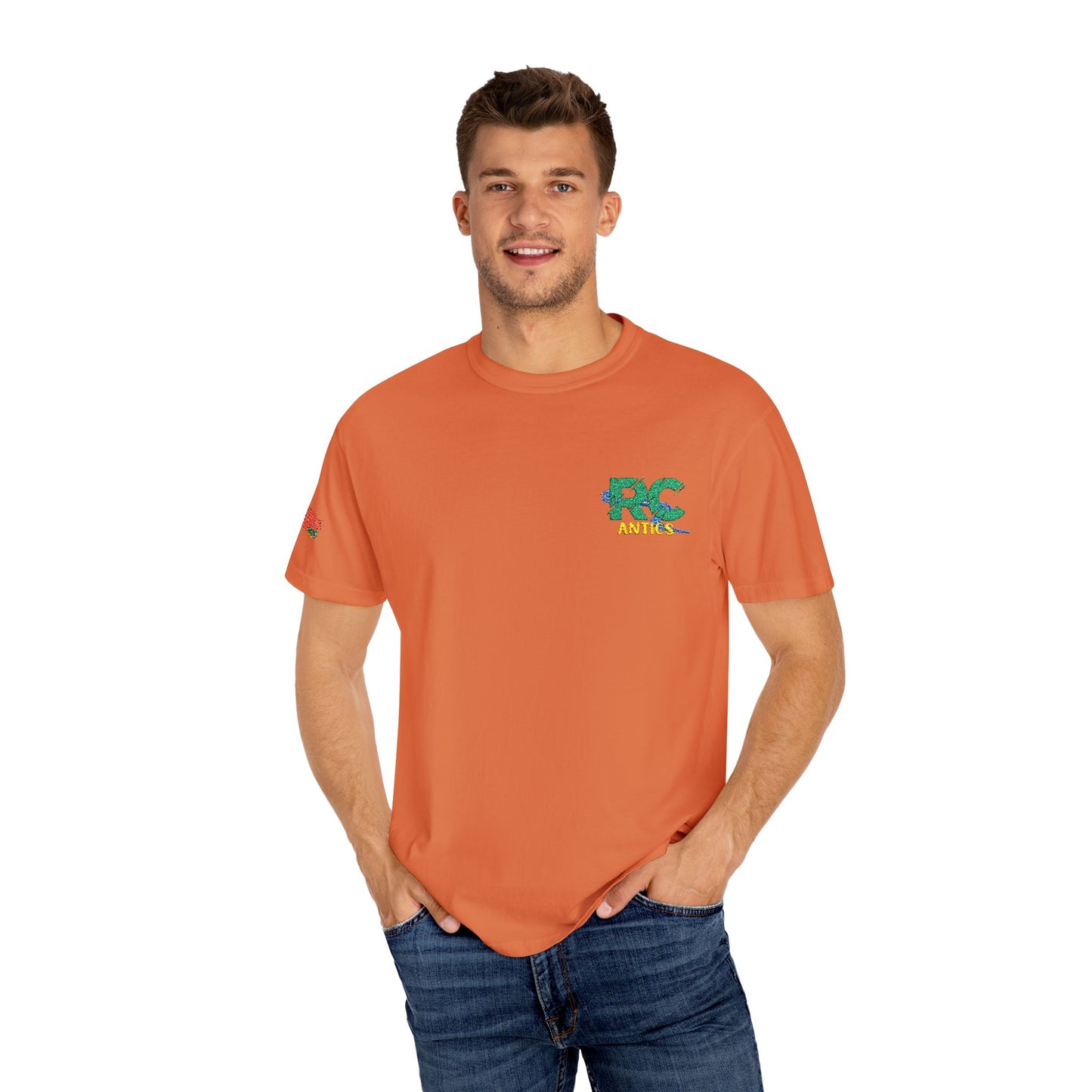 Embroidered RC Antics Unisex Garment-Dyed T-shirt
