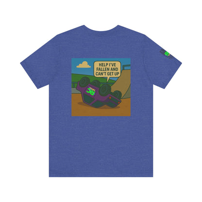 Help I've Fallin and can't get up Jump Unisex Jersey Short Sleeve Tee