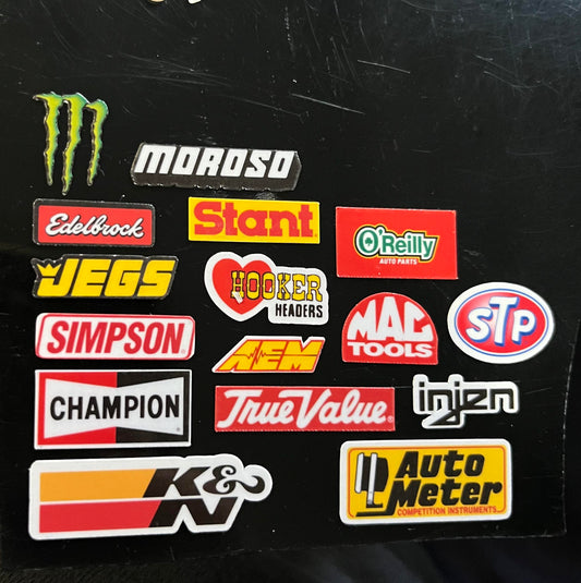 Set of 25 logo stickers for your RC car