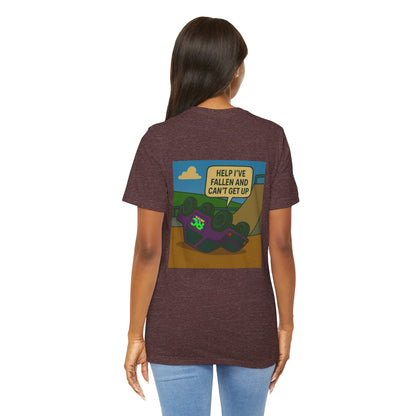 Help I've Fallin and can't get up Jump Unisex Jersey Short Sleeve Tee