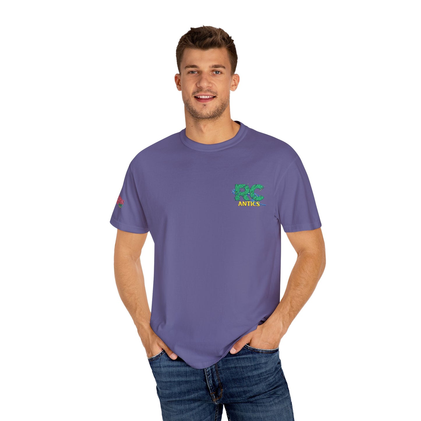 Embroidered RC Antics Unisex Garment-Dyed T-shirt