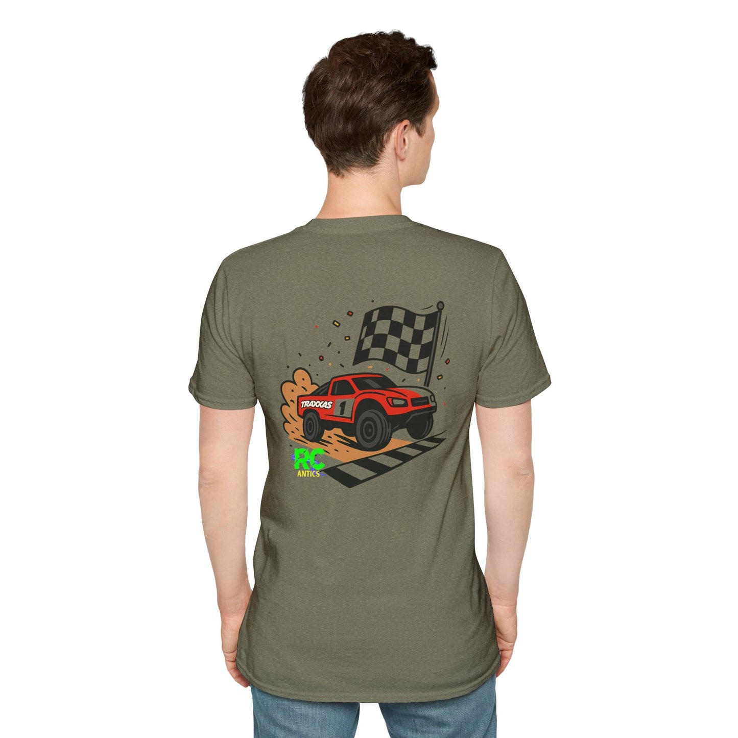 RC Truck Crossing Finish Line Unisex Softstyle T-Shirt