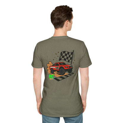 RC Truck Crossing Finish Line Unisex Softstyle T-Shirt