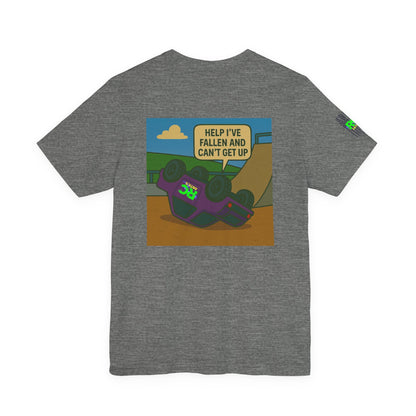 Help I've Fallin and can't get up Jump Unisex Jersey Short Sleeve Tee