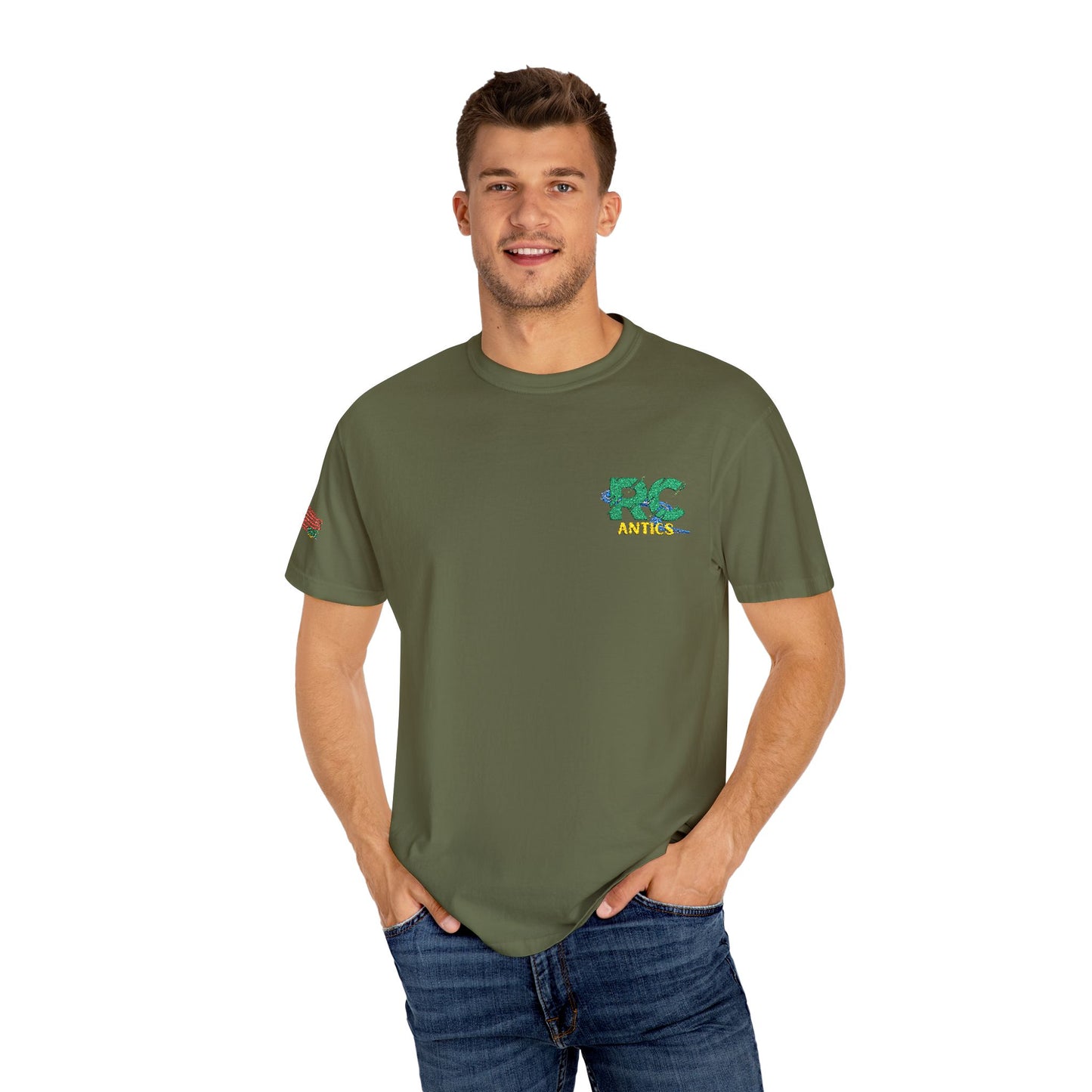 Embroidered RC Antics Unisex Garment-Dyed T-shirt