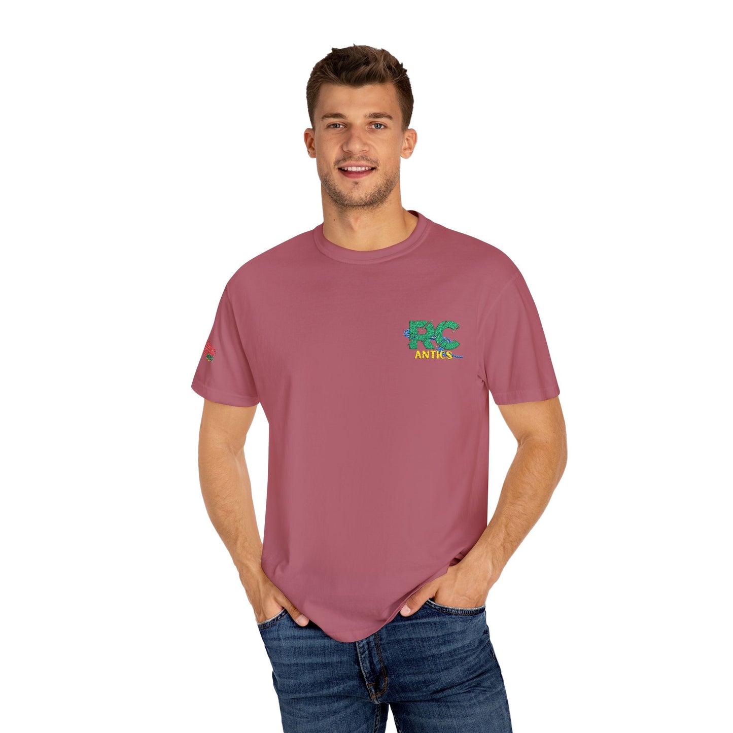 Embroidered RC Antics Unisex Garment-Dyed T-shirt