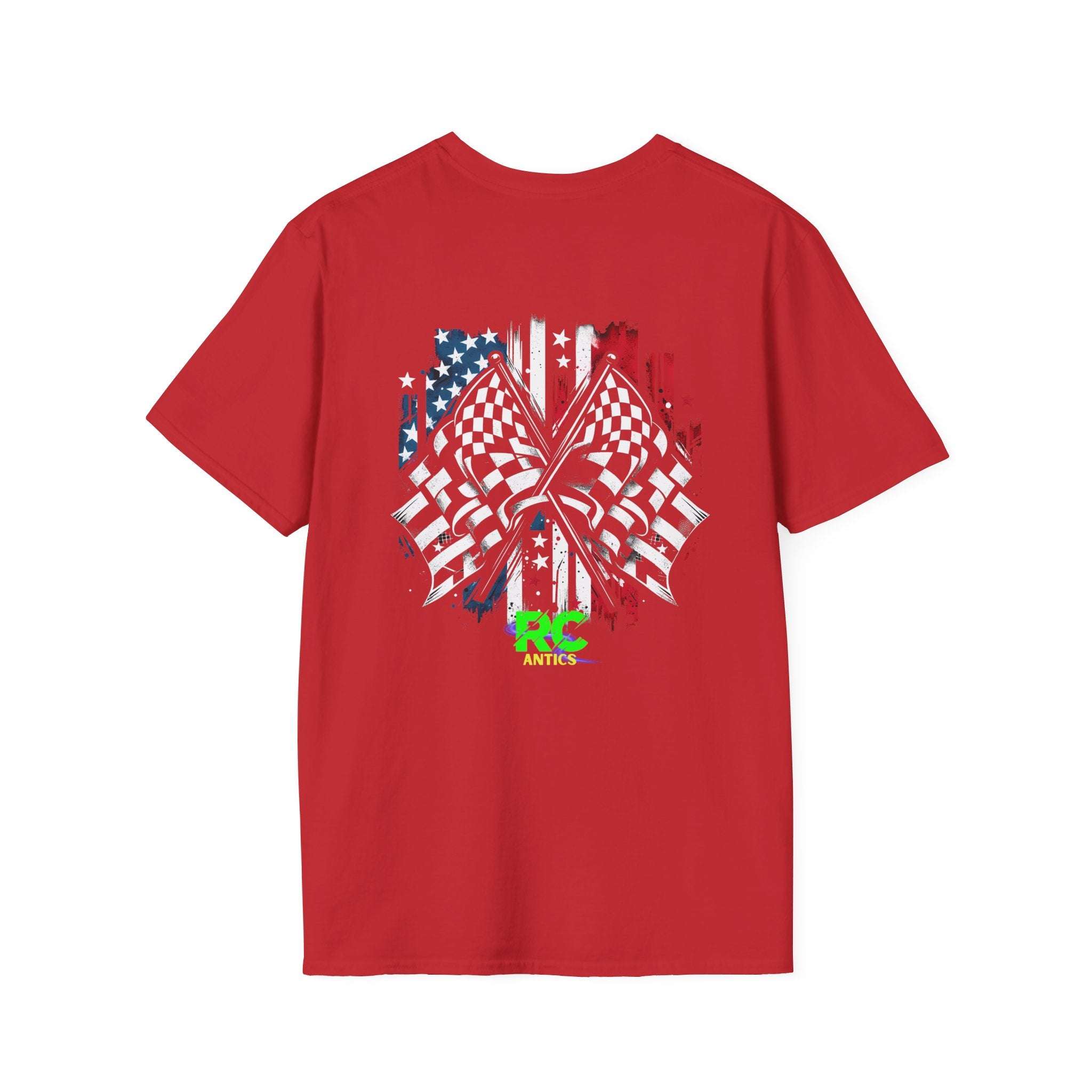 American Flag with Checkers Unisex Softstyle T-Shirt – RC Antics