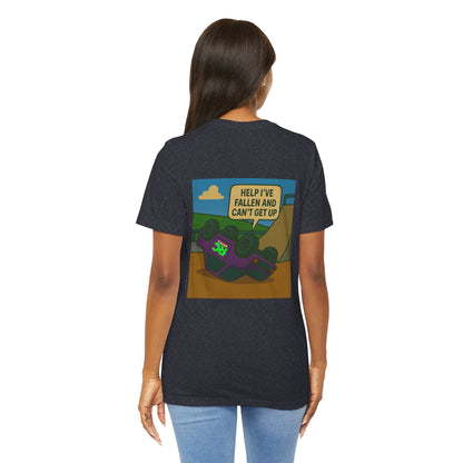 Help I've Fallin and can't get up Jump Unisex Jersey Short Sleeve Tee