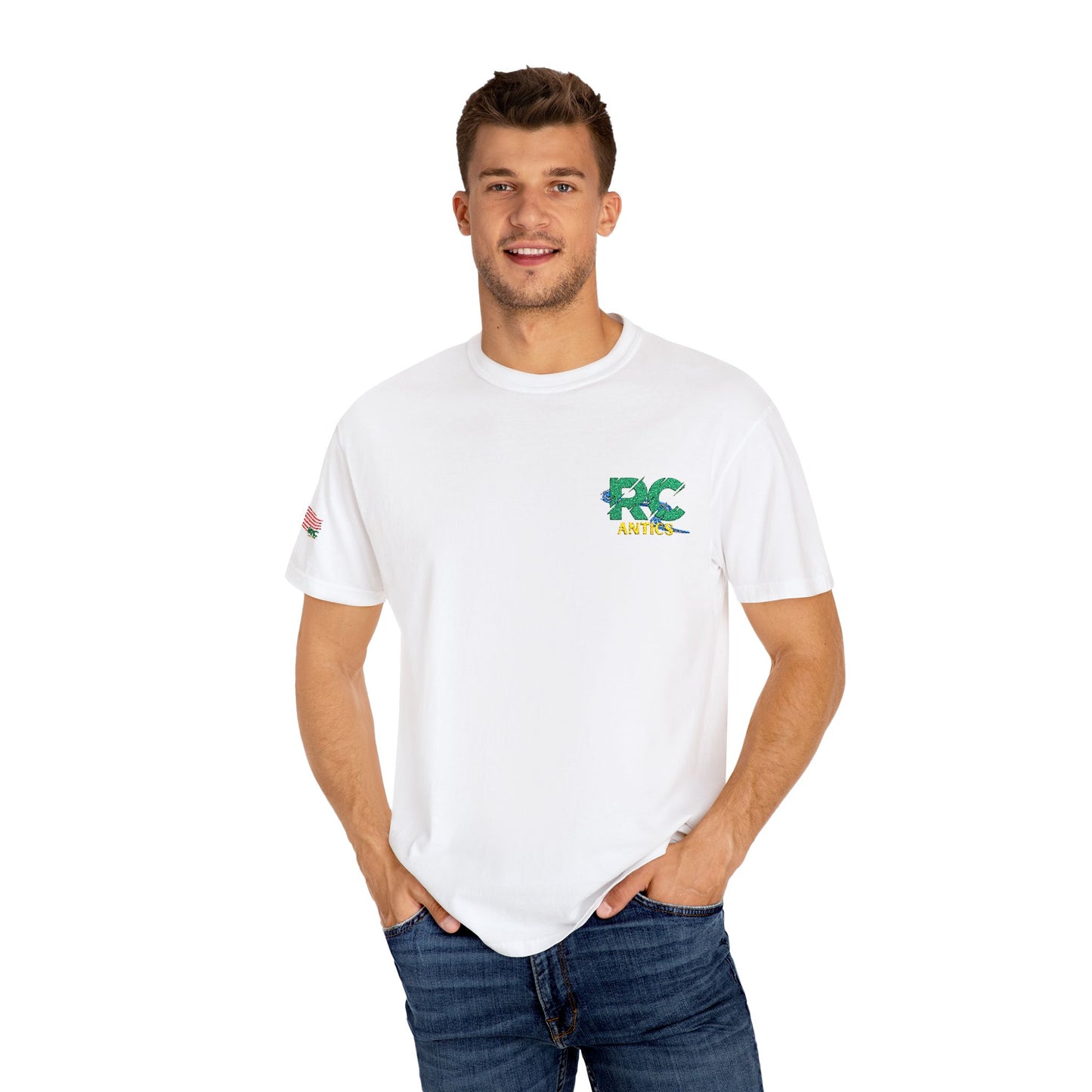 Embroidered RC Antics Unisex Garment-Dyed T-shirt