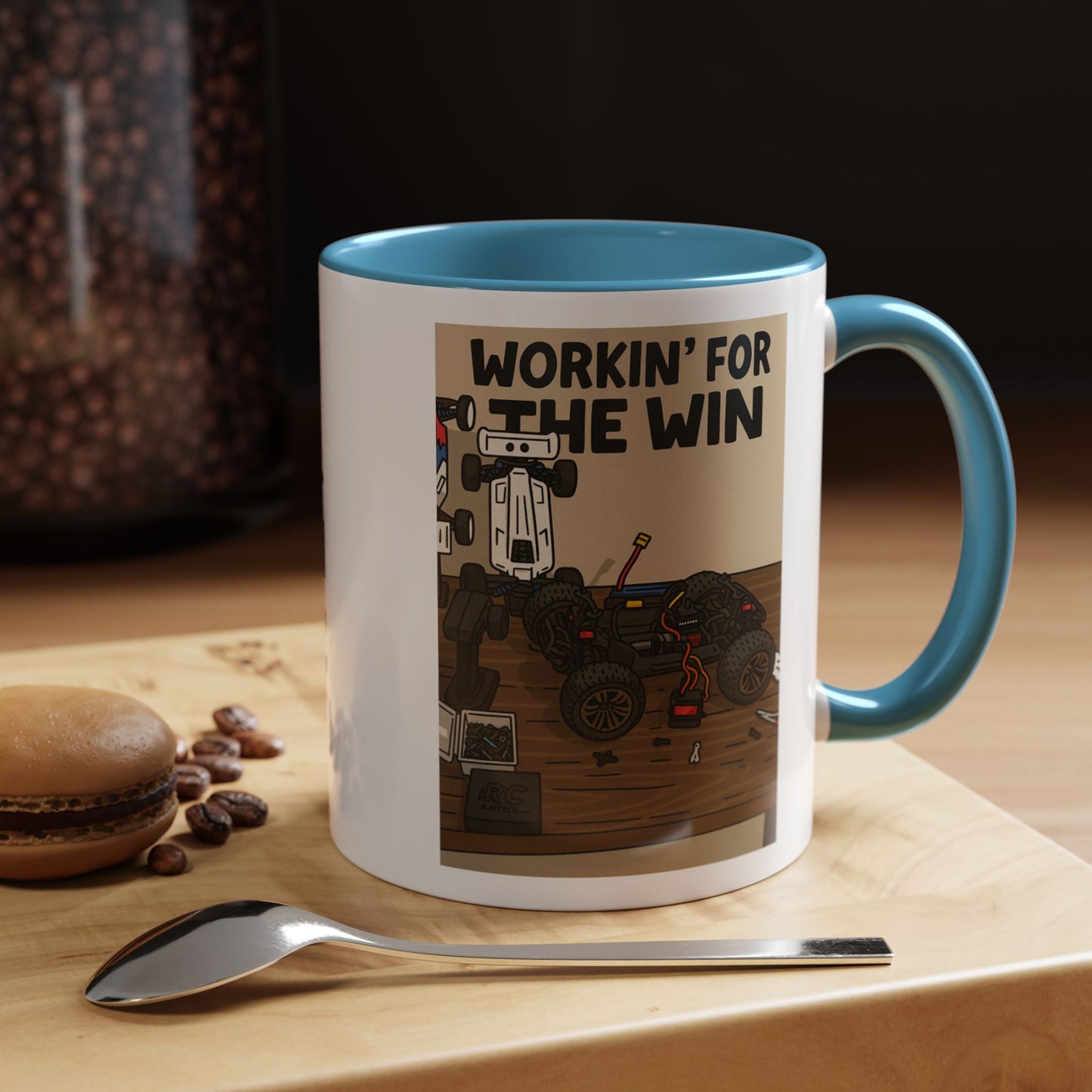 Workin for the win Accent Coffee Mug (11, 15oz)