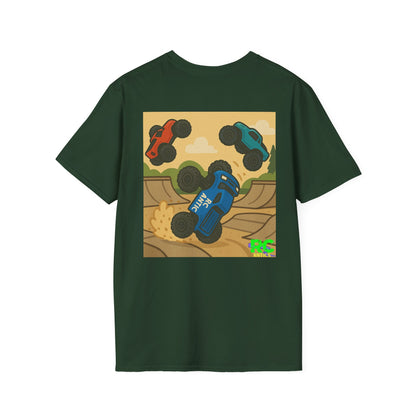 RC Trucks Jumping at Skate Park Unisex Softstyle T-Shirt