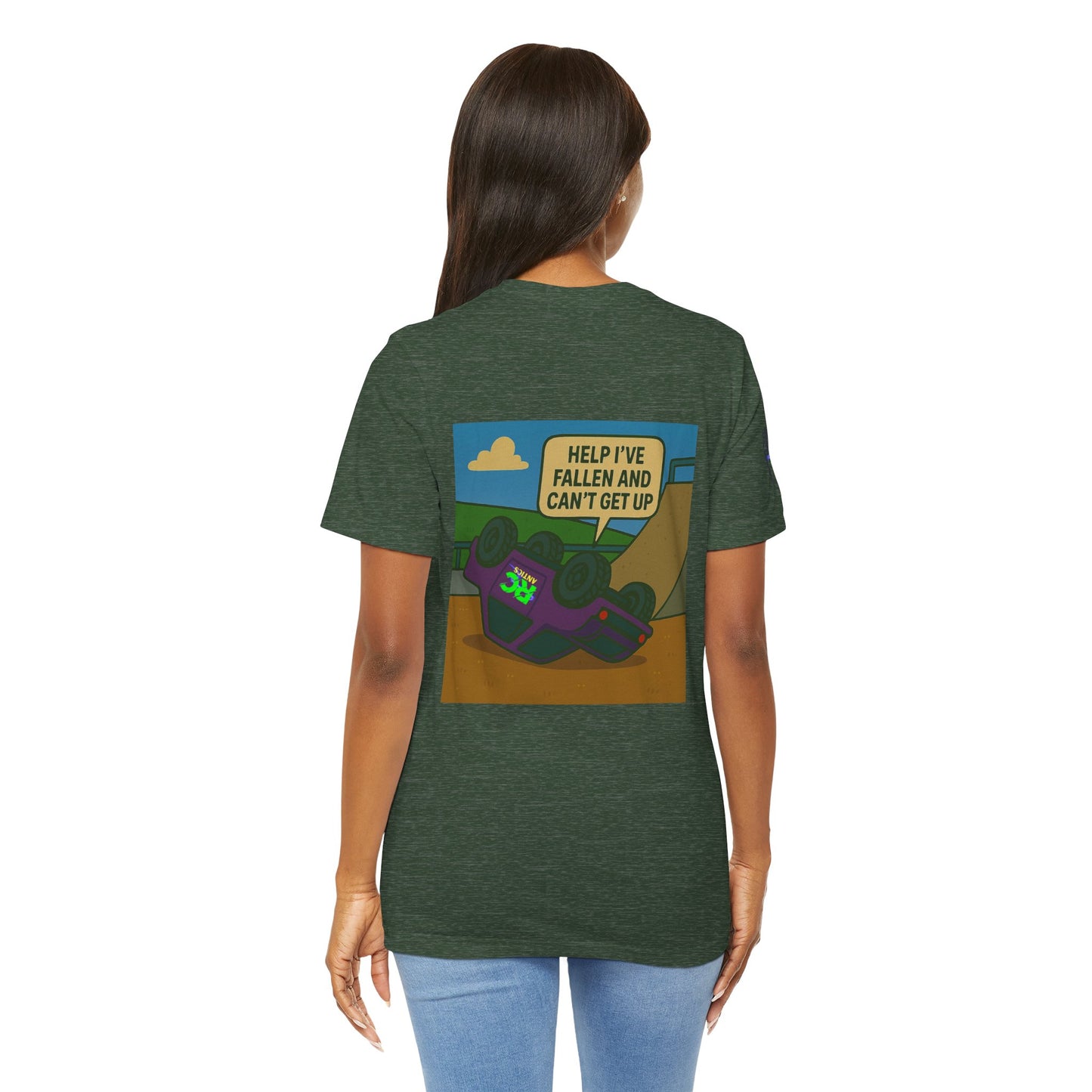 Help I've Fallin and can't get up Jump Unisex Jersey Short Sleeve Tee